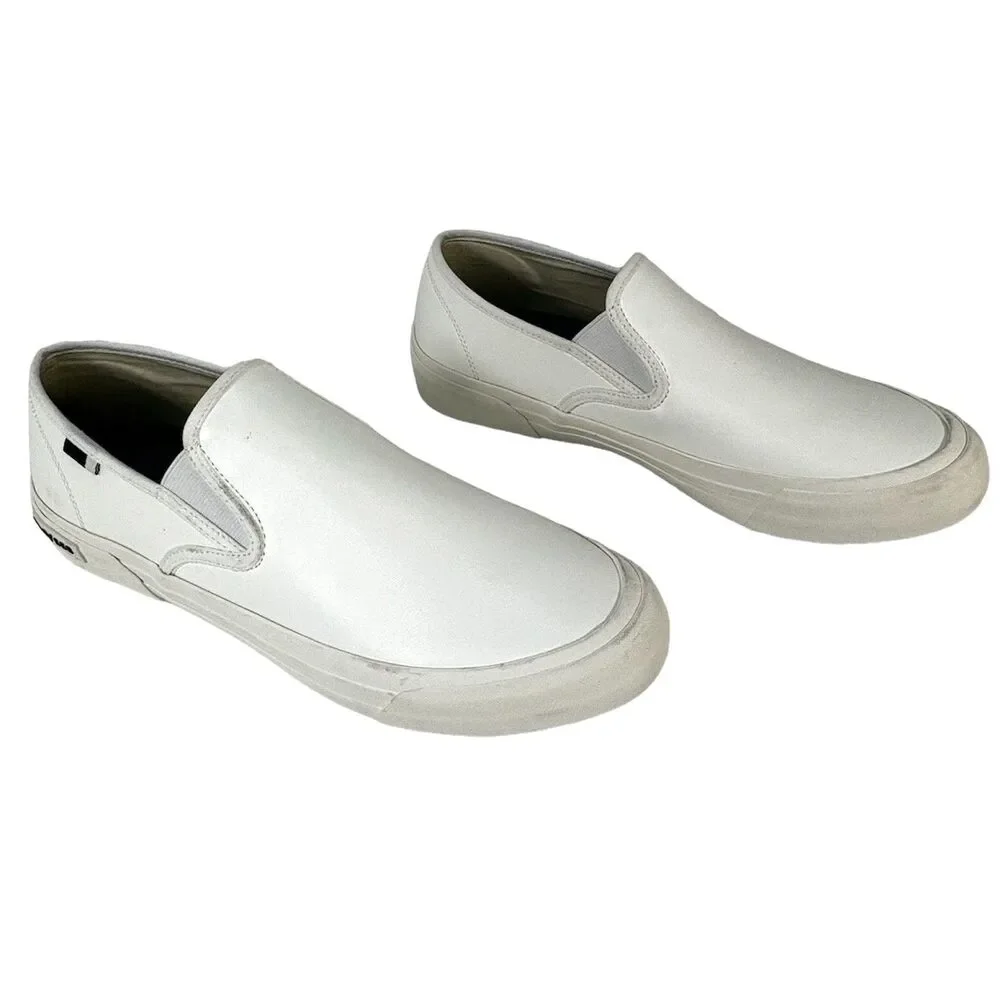 SeaVees Men's Size 10 SeaChange Slip On White Vegan Corn Leather Shoes